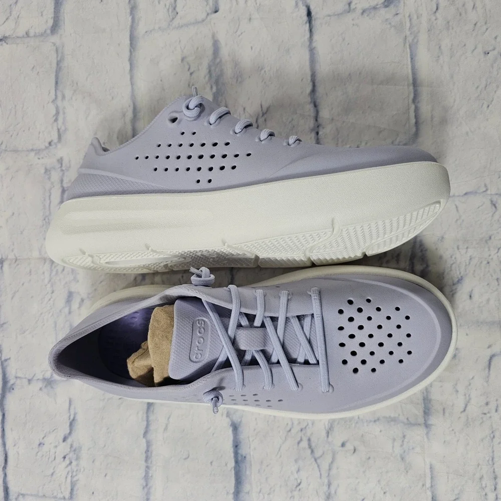Crocs InMotion Pacer Women 9 Lavender Purple White Sneaker Comfort Walking
